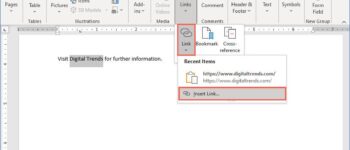How to add hyperlinks in Word