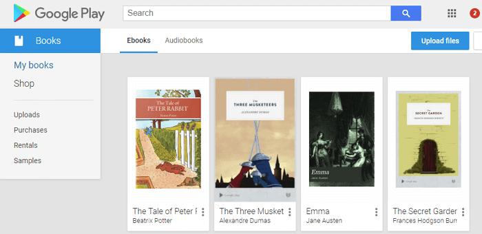 purchased google play books