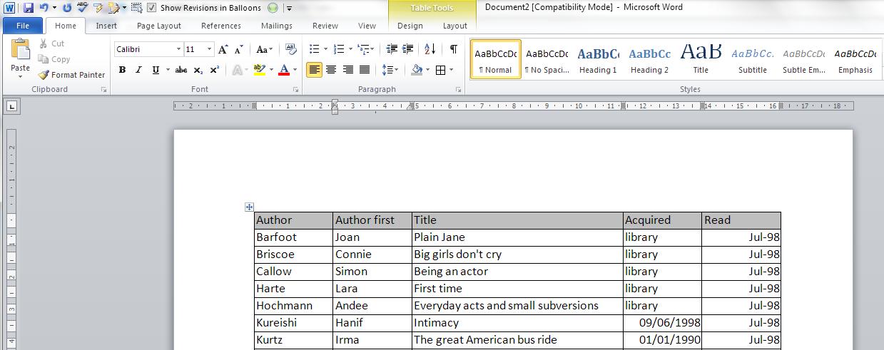 How do I keep my table headings over multiple pages in a Word document? | LibroEditing proofreading, editing, transcription, localisation