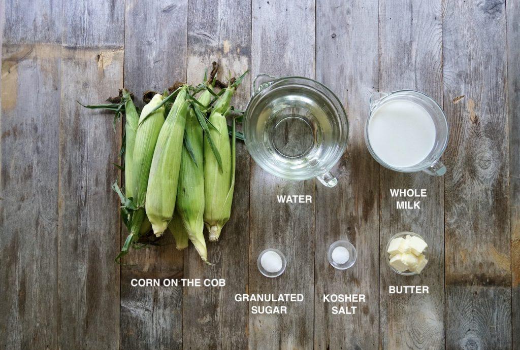 Ingredients for Butter-And-Milk-Boiled Corn