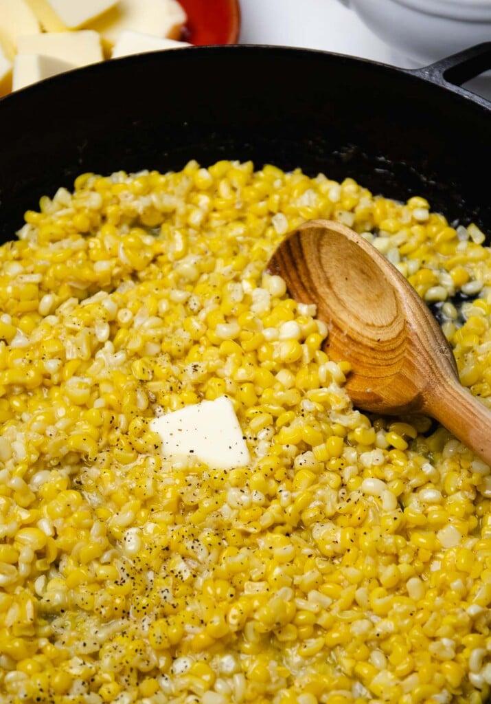 Southern Fried Corn made with butter, salt and pepper in less than 30 minutes is a classic recipe that